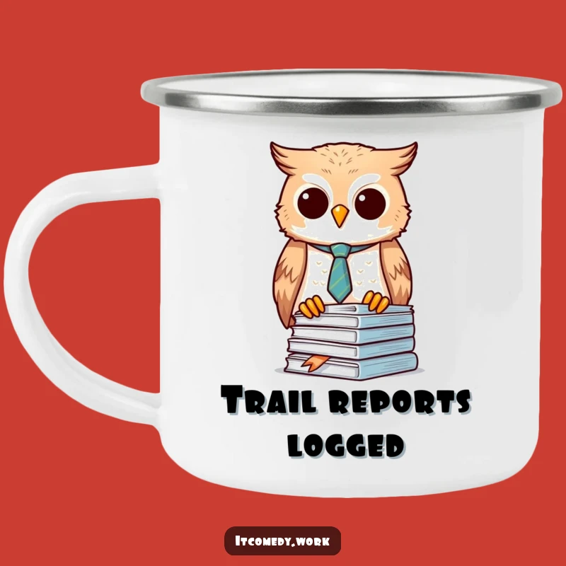 Funny Owl Organizer Camping Mug: Organized Outdoors, a durable and funny gift.