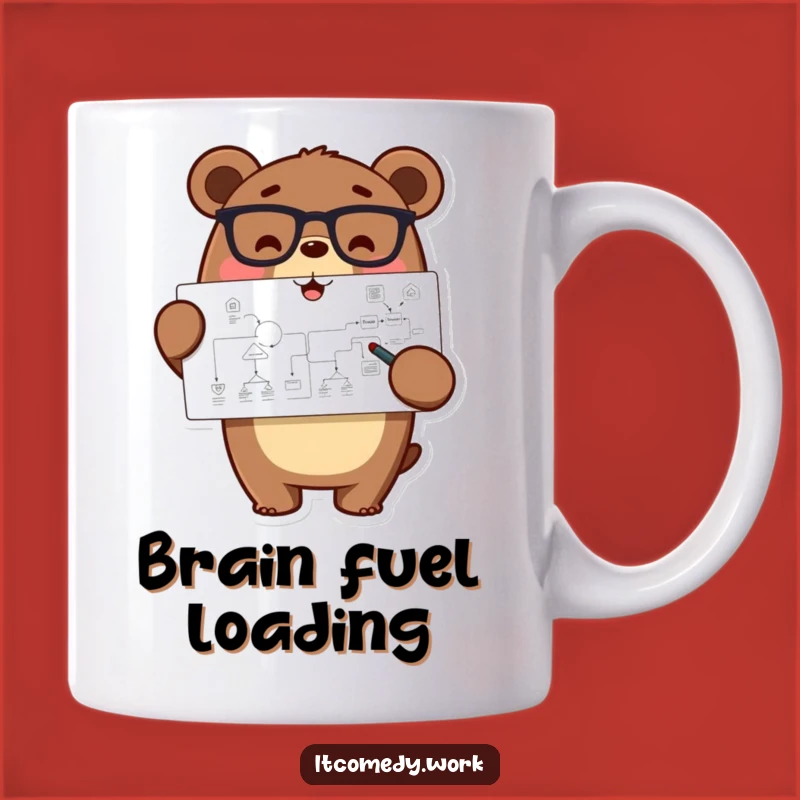 Funny Bear Logic Mug: Smart & Happy Gift for Problem Solvers!