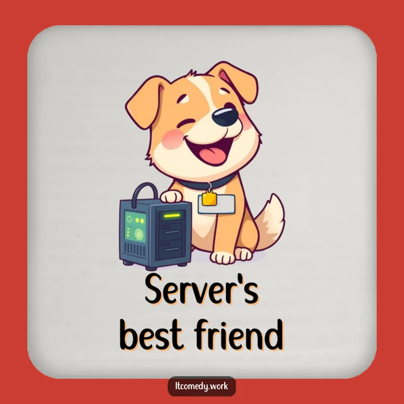 Funny Dog Server Coaster - Playful Protection for Your Surfaces