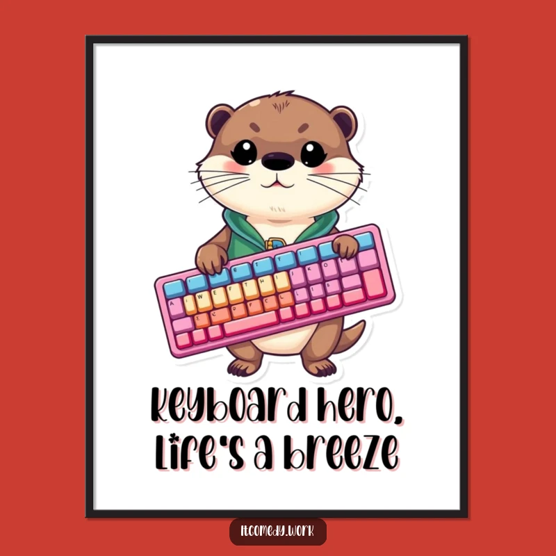 Free Printable Keyboard Otter Wall Art: Funny Downloadable Decor for Your Space
