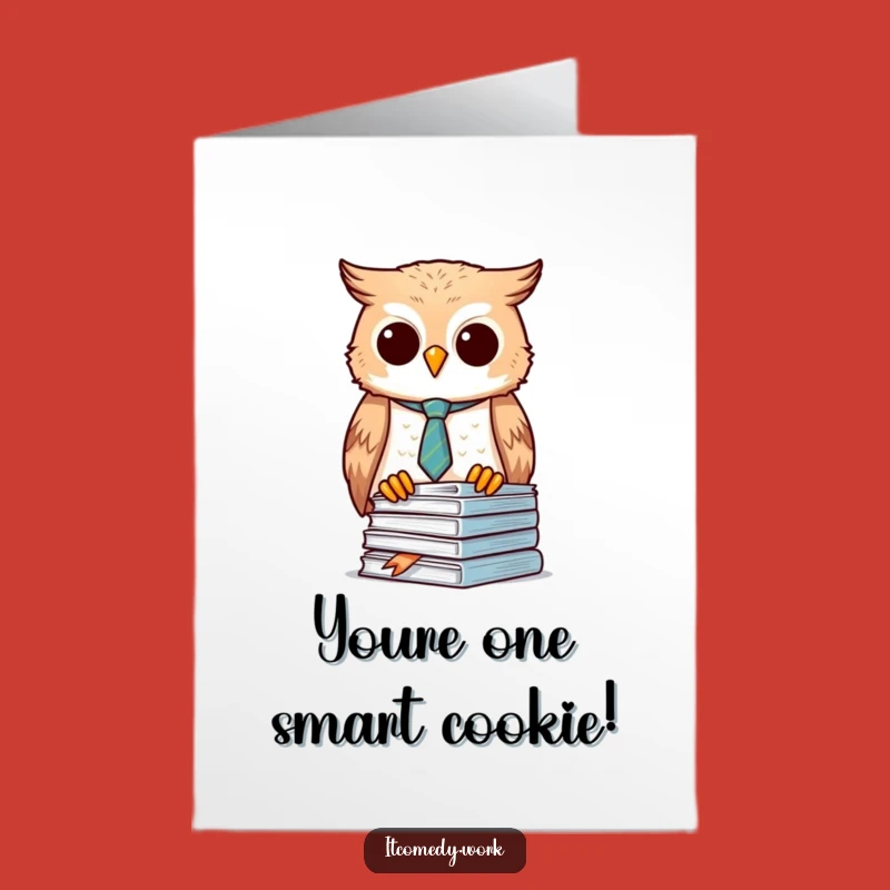 Free Printable Owl Congrats Card: Tidy Success Downloadable Gift for Achievement