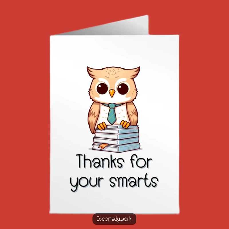 Free Printable Owl Thank You Card: Organized Gratitude Downloadable Gift for Help