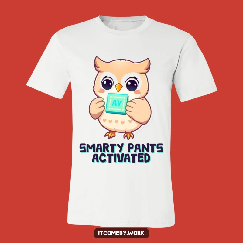 Funny Owl Tech T-Shirt: Show Off Your Smart & Cheerful Side!